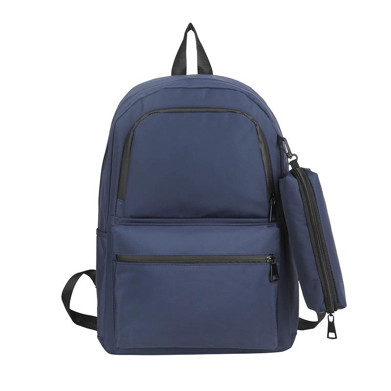

Simple Large Capacity Backpack Fashionable Trendy Men s Backpack Female College Student Backpack Versatile Computer Bag синий