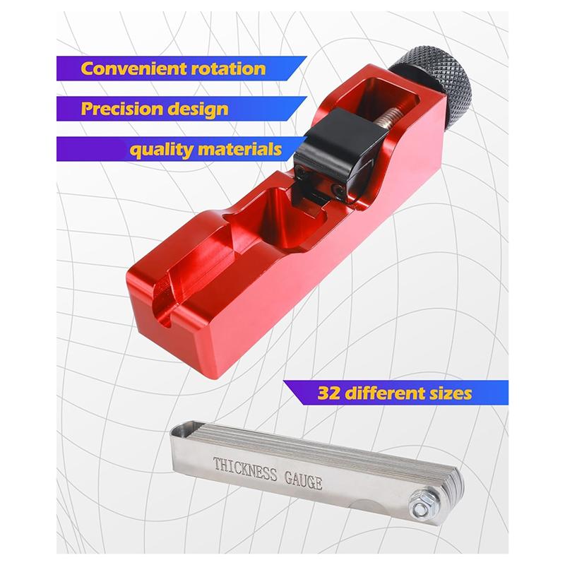 ABBP-Spark Plug Tool,Car Tool Spark Plug Gapping Tool With 32 Blade Steel Feeler Gauge Car Accessories Spark Plug Gapper