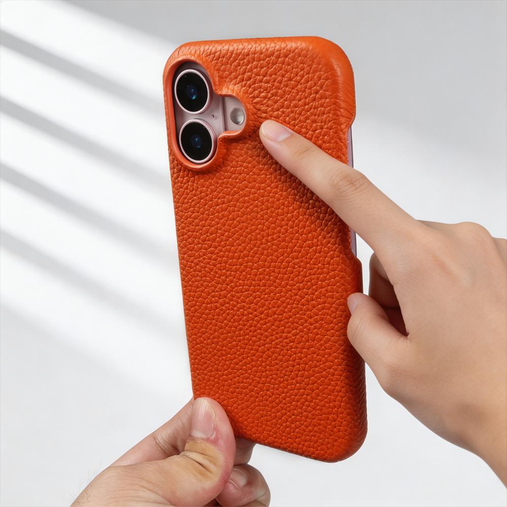 Magnetic Genuine Real Leather Case for Iphone 17 Pro Max Air 16 17e 16e 15Pro 14 13 12 Mini For Magsafe Phone Cases Back Cover