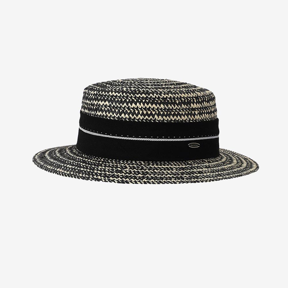 

Wide Brim Flat Top Straw Hat Visor UV Protection Cap Sweet Beach Hat Travel чёрный