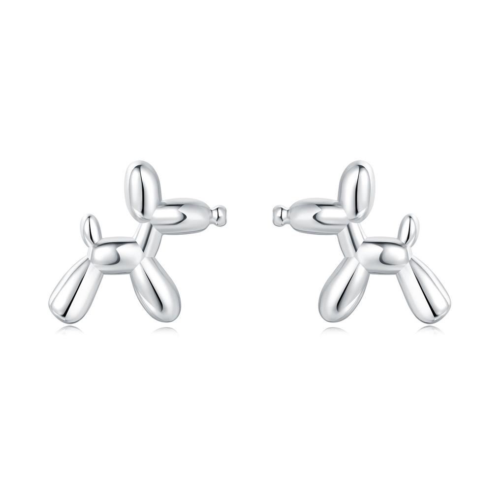 Stud Earrings 9 + Silver Asymmetric Earrings Niche High-End Jewelry Cat Cartoon Earrings Accessories