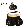 Halloween Wizard Cloak for Pets 1 Set Cat Witch Costume, Black Cape And Hat, Moon Costume Star Pointed Hat Cats Small Medium Dogs Festive