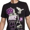 Nike T-Shirts Men's Black Crew Neck Moderate Straight Fit FZ8110-010