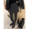 2026 Autumn High-Waisted A-Line Skirt for Petite Women – Anti-Exposure, Shiny Finish