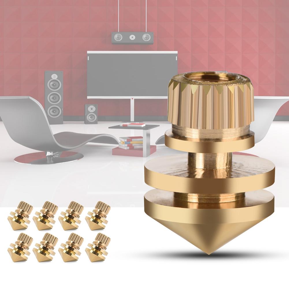 

8 шт. медные подвесные шипы для динамиков, изолирующие подставки для ног, подставка для ног