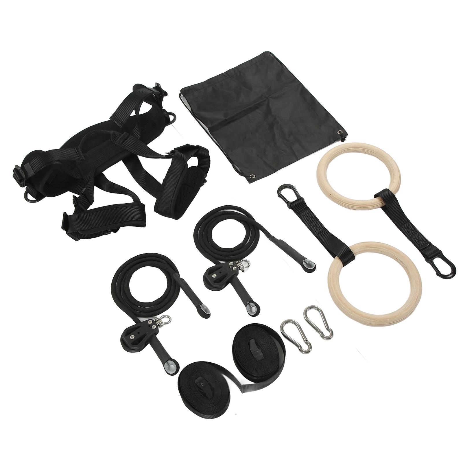 

Оборудование для силовых тренировок 200 кг грузоподъемность Полукорпусной страховочный пояс Деревянное кольцо Блочная система Регулировка