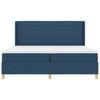 Box Spring Bed with Mattress and Headboard Blue 200 X 200 Cm Fabric