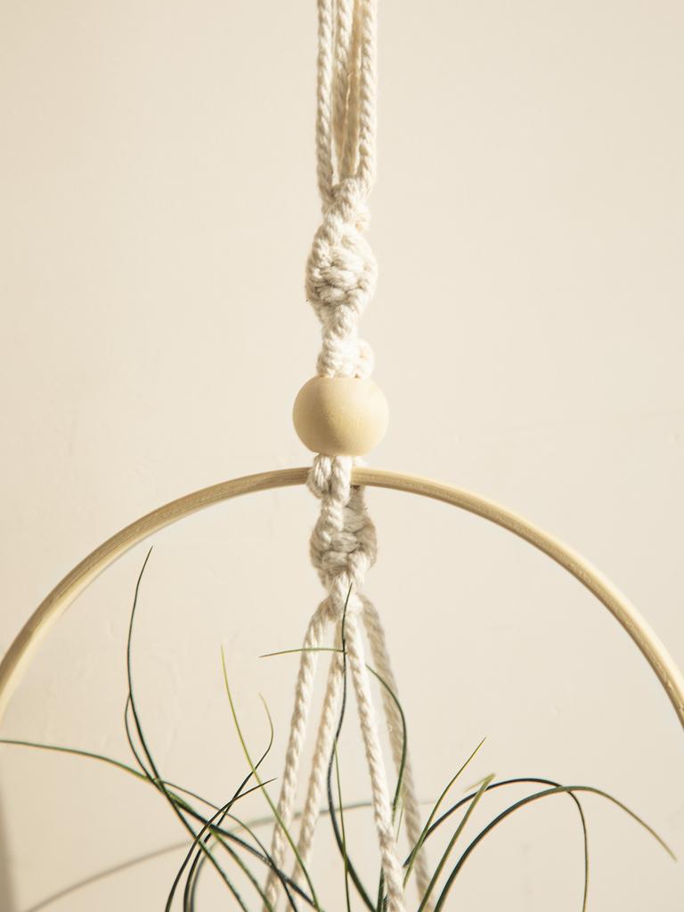 Makramee Luft Hängender Übertopf Blumentöpfe Boho Wohnkultur Seil Pflanzenhalter Gewebter Korb Balkon Garten Schlafzimmer Dekoratives Geschenk