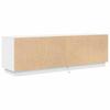 TV Stand with LED Lights White 160.5x41x50 Cm