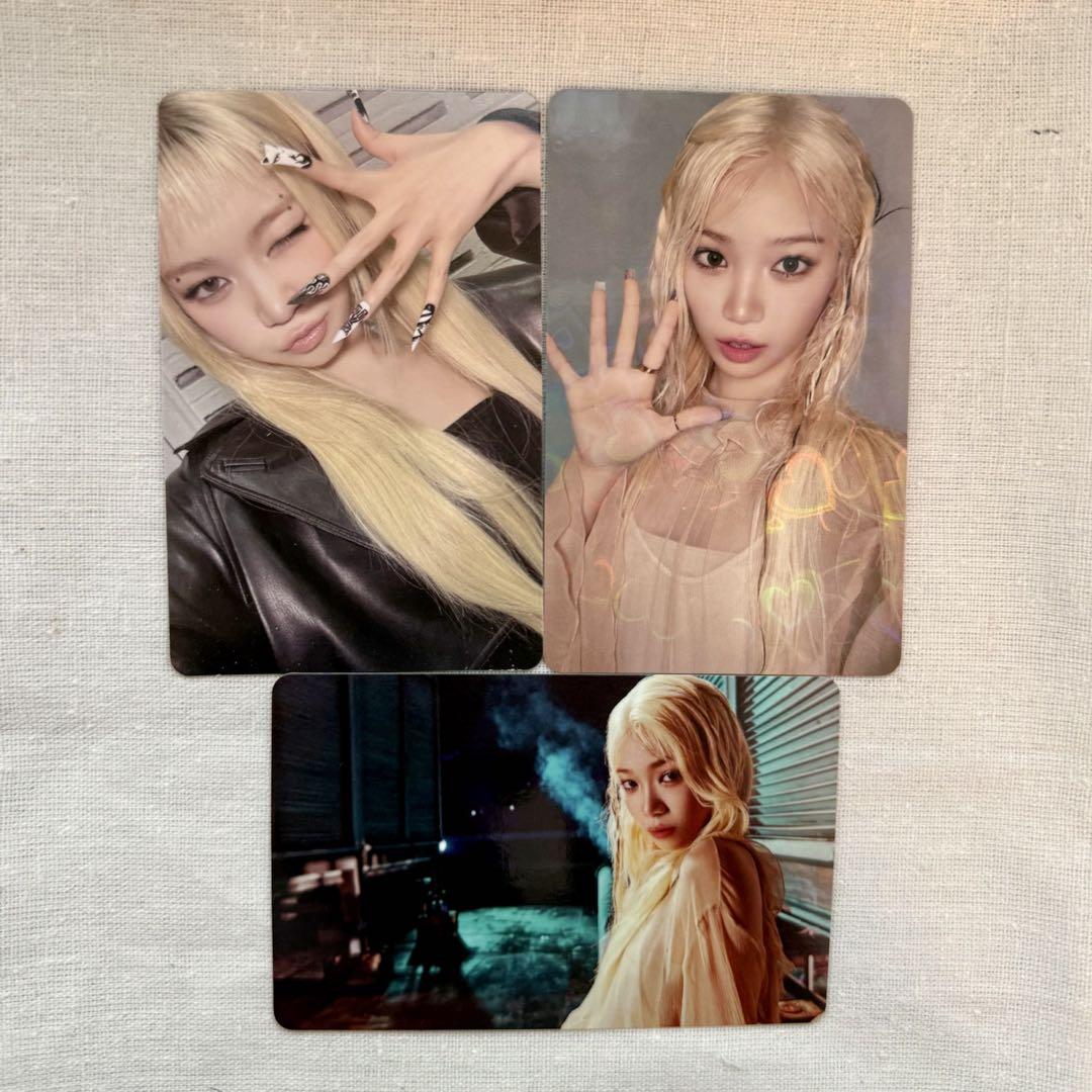 

[USED] LESSERAFIM HOT Chaewon Trading Card Set of 3