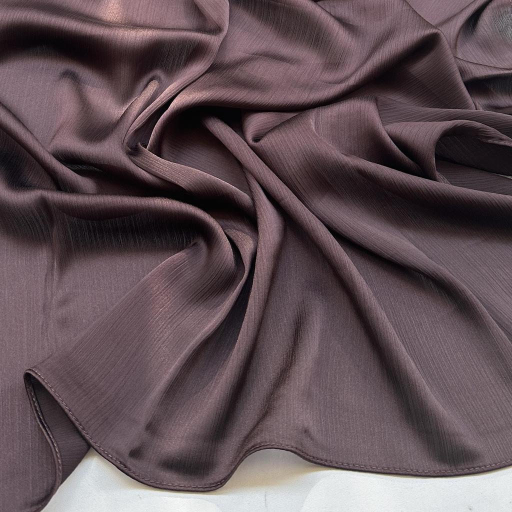2023 Natural Wrinkled Solid Color Long Crepe Silk Scarf WJA14