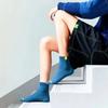 Men's Business Casual Mid-Crew Socks Breathable Anti-Odor Moisture-Wicking Spring Summer Socks for Office and Outdoor Work Use