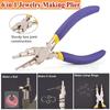 6 In 1 Carbon Steel Round Nose Jewelry Pliers Bail Making Pliers DIY Hand Tool Metal Lobster Buckle Earring Hooks Six-section
