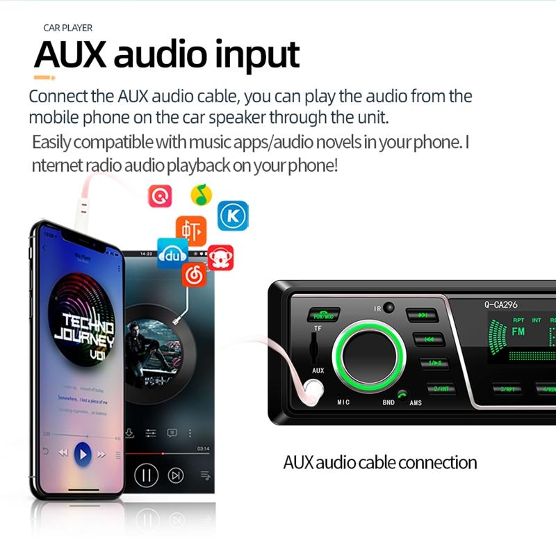 Handsfree Bluetooth-compatible Car MP3 Adapter Music Player FM Radio Transmitter