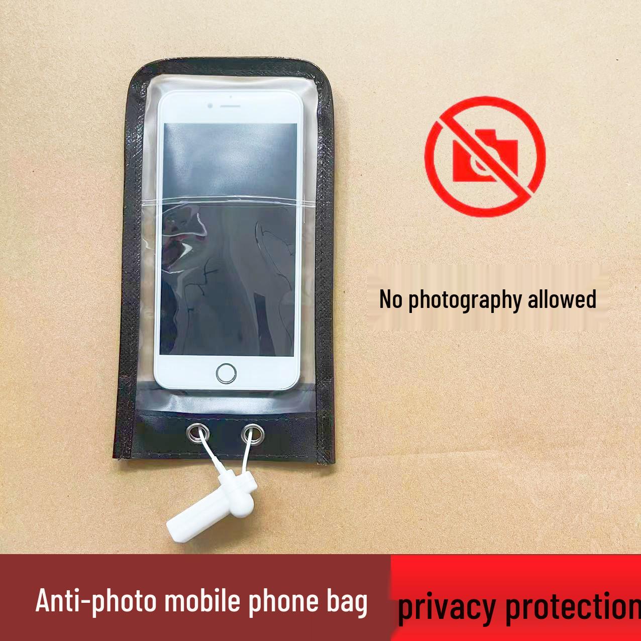 

Employee-Only Privacy Phone Bag with Double Frosted Material & Lock Buckle for Workshop and Meetings Blue Frosted PVC with Lock Strap
