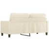 2 Seater Sofa Cream 140 cm Faux Leather
