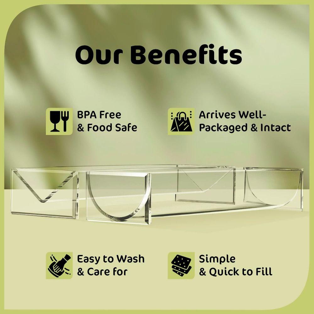 Clear Cracker Tray Acrylic Food Display Stands NEW Cracker Holder  Party Supplies