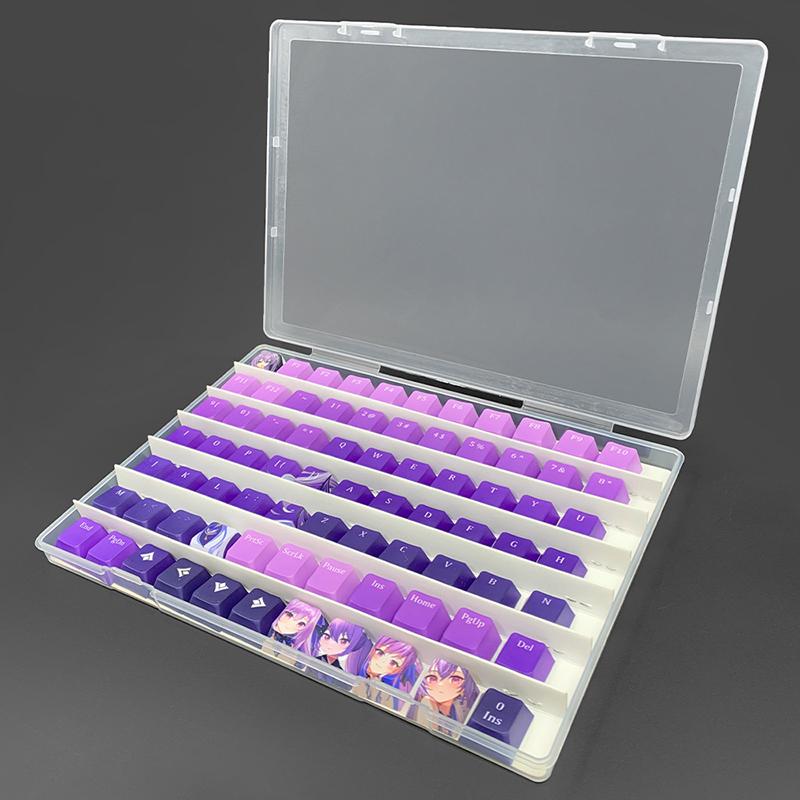 Keycap Storage Box Tray Mechanical Keyboard Keycap Transparent Dustproof Display Box