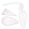 4Pcs Curve Ruler MultiFunction Vary Form Sewing Grading Proofing Plastic Clothing Design Tool
