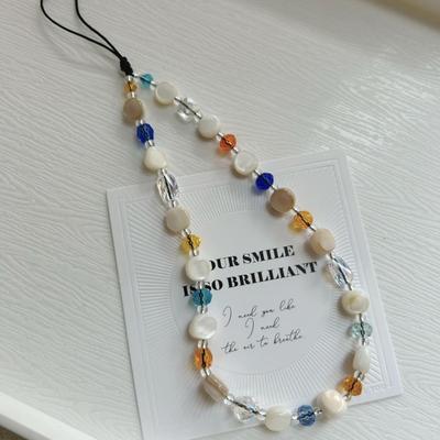 Summer Phone Strap Lanyard  DIY Bead Pendant For iPhone 17 Airpods Earphones CCD Camera Ins Korea New Gift