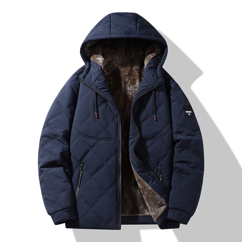 Parka invernali casual caldi giacche outdoor collo alto antivento abbigliamento maschile ispessito comodi cappotti di cotone