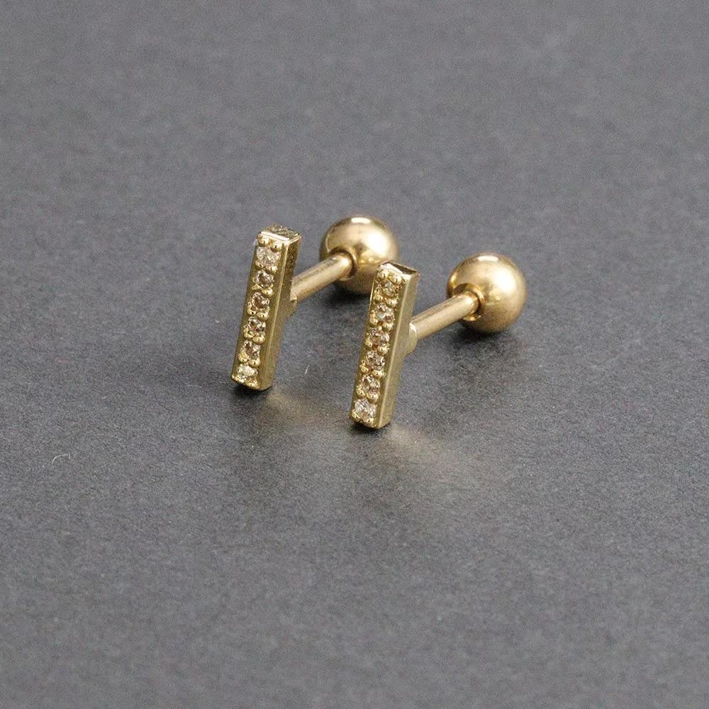 Módní nerezové ocelové zirkonové řetízkové kruhové náušnice pro ženy, piercing do srdce Helix Tragus, svatební šperky