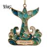 Durable Decorative Accents Handmade Sea Glass Coastal Christmas Ornaments, Turtle Seahorse Starfish Tree Ornaments Sailboat Beach Hanging Decoration