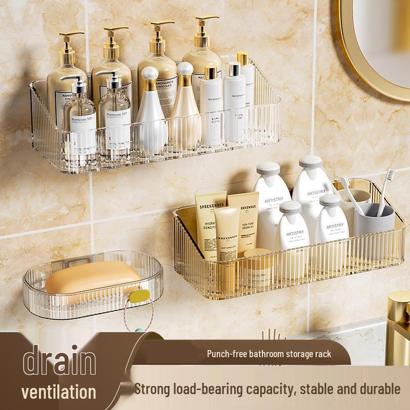Elegant Wall-Mounted Bathroom Vanity Organizer Rack