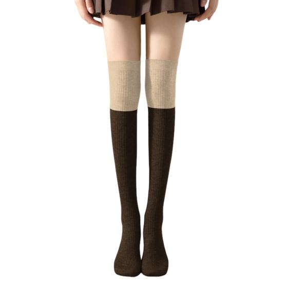 Women Thigh High Socks Over The Knee Wool Knit Warm Socks Thick Thermal Long Boot Stockings Autumn Winter Leg Warmer