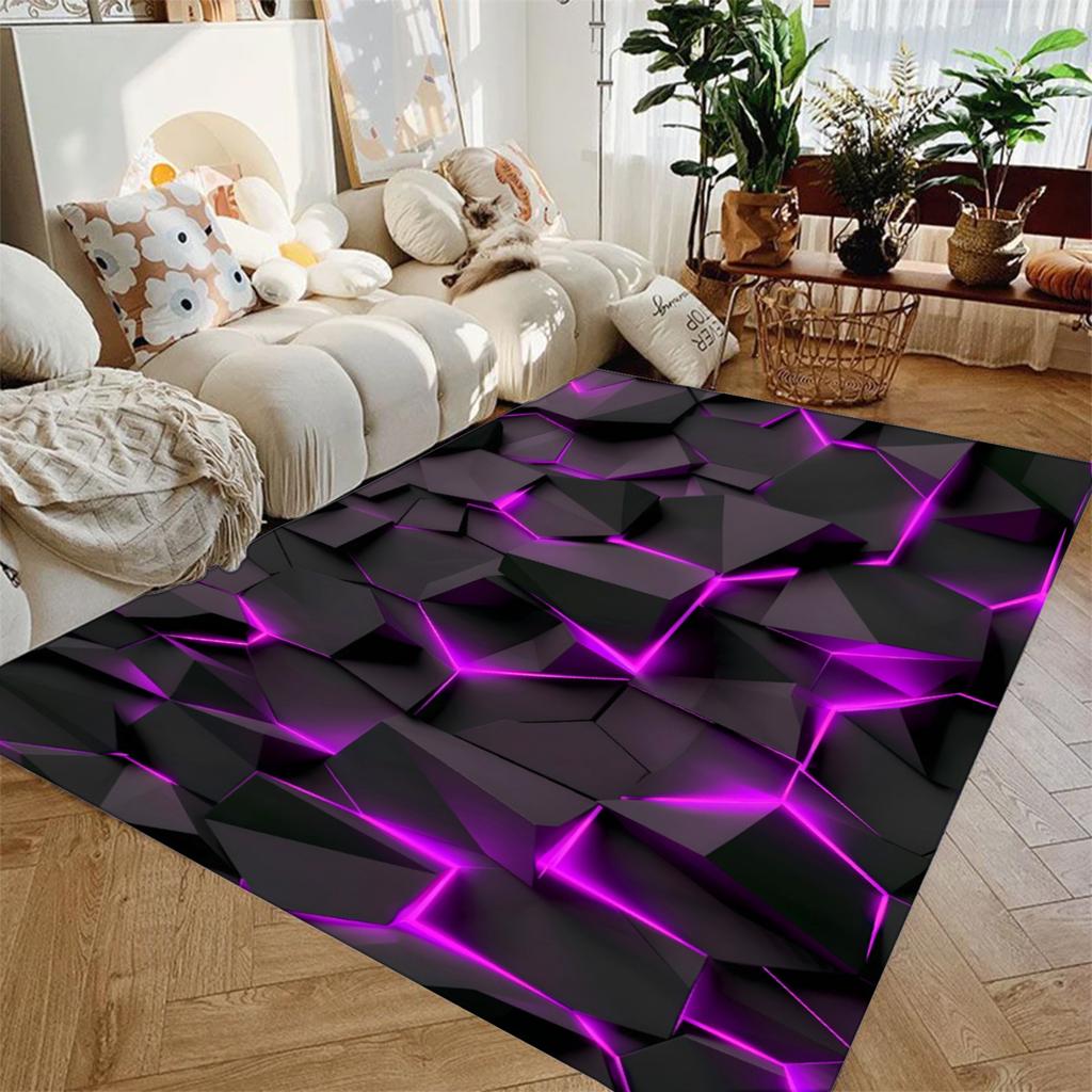 3D Visual Geometry Art Carpet Soft Flannel Rug Washable And Anti-Slip Personalized Gifts Birthday Gifts Home Decor Carpets