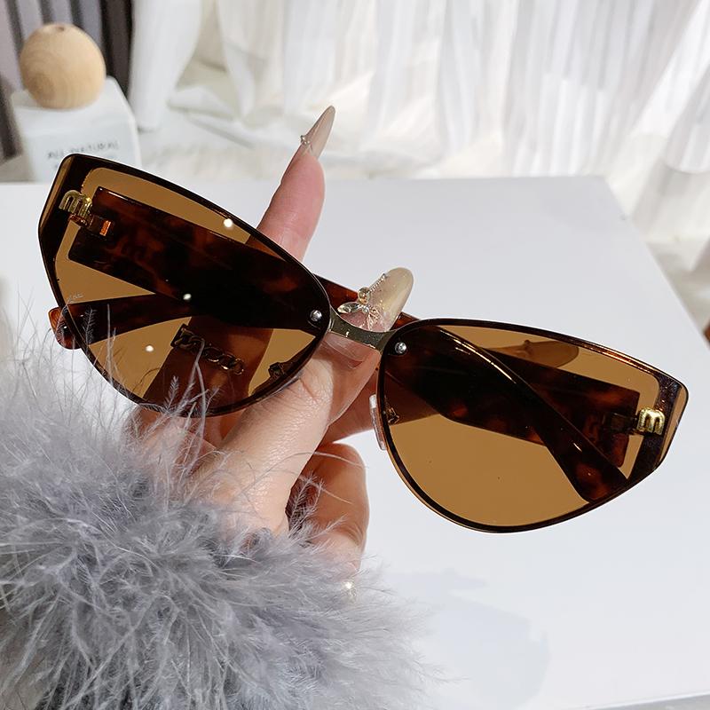 New M Letter Cat Eye Sunglasses Internet Celebrity Ins Same Retro Sunglasses Women'S Trendy Sunglasses 90315