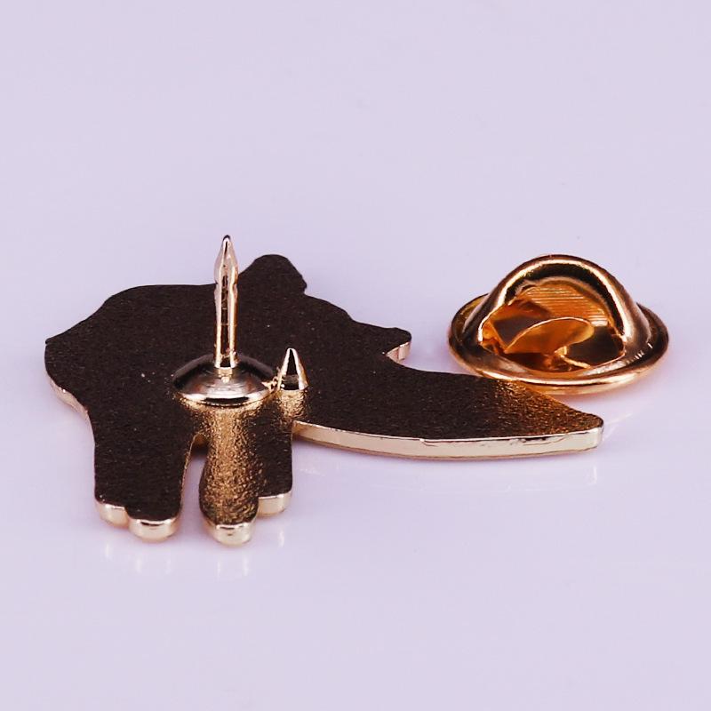 Black Wolf Brooch for Space and Astronomy Enthusiasts - A Cute Collector's Item