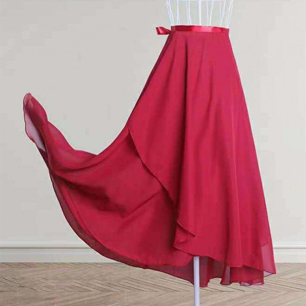 Fashion Chiffon Ballet Tutu Adjustable Wrap Scarf Long Ballet Skirt Show Costumes Ballet Dance Dress Dance