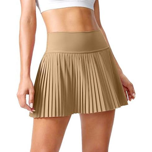 Casual stretch high waist fashion sports skirt quick-drying double-layer pleated skirt fitness yoga tennis suit
