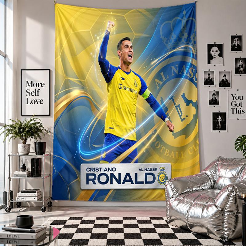 Cristiano Ronaldo Wall Tapestry Home Decor Wall Hanging Cloth for Bedroom Living Room Background