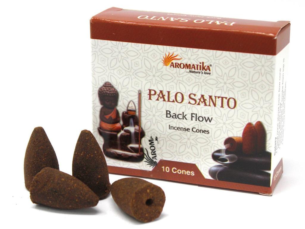 7x Palo Santo Backflow Incense Cones 10 Pack - Aromatica