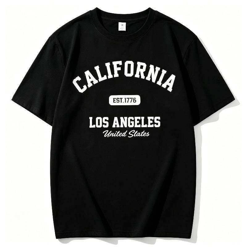 California Los Angeles EST 1776 Graphic Tshirt Vintage USA City Print Unisex Short Sleeve Casual Tee Top oversized t shirt