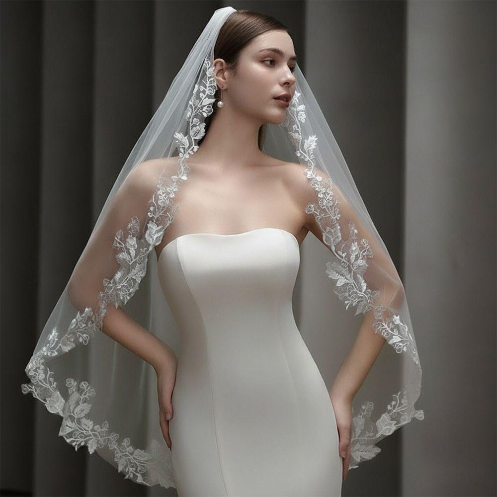 One Layer Bridal Veil Soft Tulle Bridal Headpiece Vintage Wedding Veil  Brides