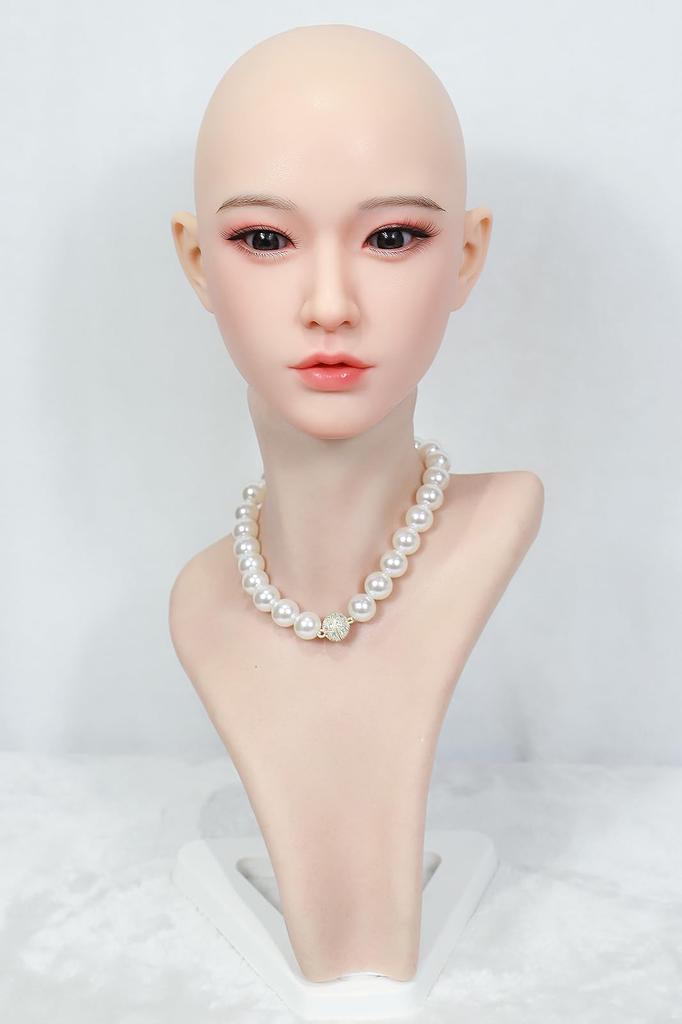 Figure Head Only, 100% Silicone Head, Head Only, Wig Type, Two Connection Methods, Wig Type, GJ-062 Number