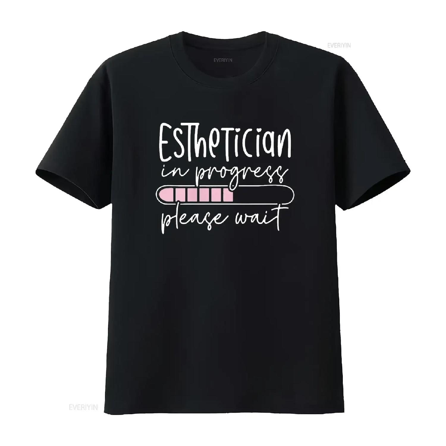 Womens Future Esthetician In Progress Funny Esthetics Student Round Neck T Shirt Black 3X Large vintage Washed Soft Slightly S чёрный
