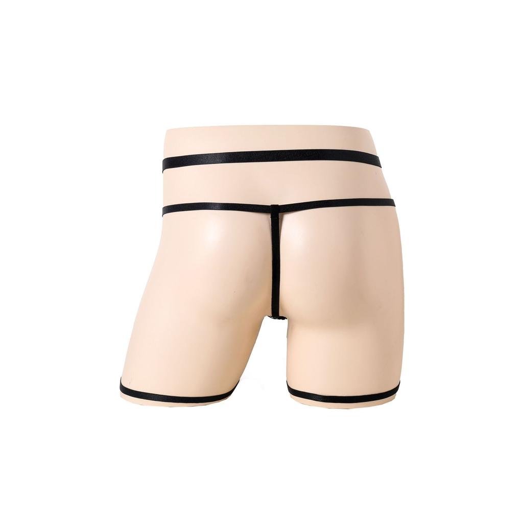 Men's Sexy Boxers Underwear Adjustable Lace Chain Perspective Wild Sexy Panties Men's Sex Panties