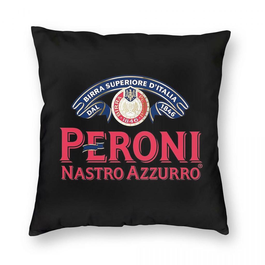Peroni Nastro Azzurro Italy Square Pillowcase Polyester Linen Velvet Pattern Zip Decor Home x