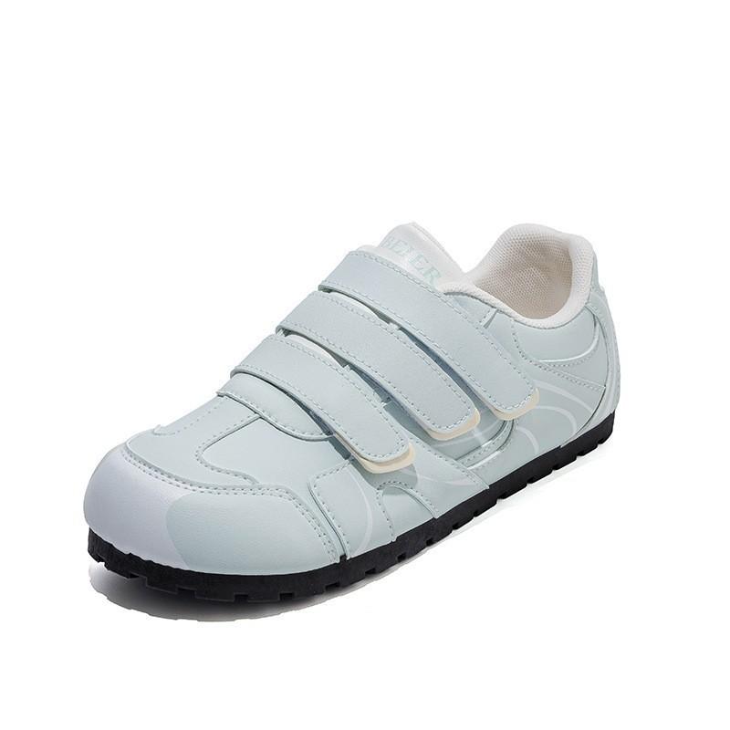 American retro German training shoes versatile casual shoes round head Velcro 2025 popular sports shoes little white shoes flat shoes