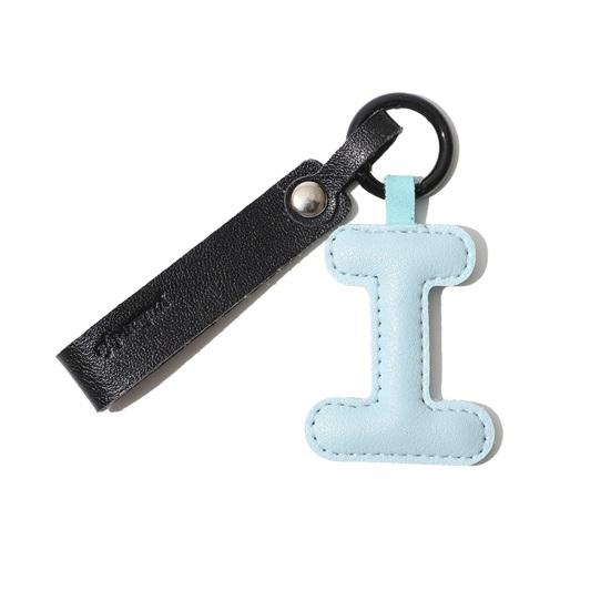 Keychain Pendant Imitation Leather Macaron Color English Letter Design Bag Charm I