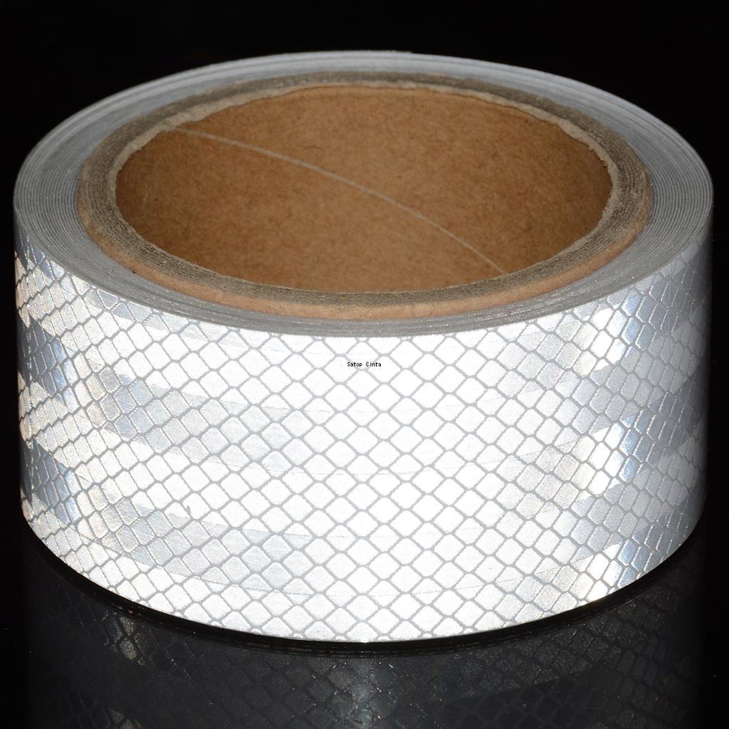 5CM*5M PET Reflective Material White Anti Collision Warning Tapes Waterproof Self-Adhesive Reflectors Stickers For Truck Traffic