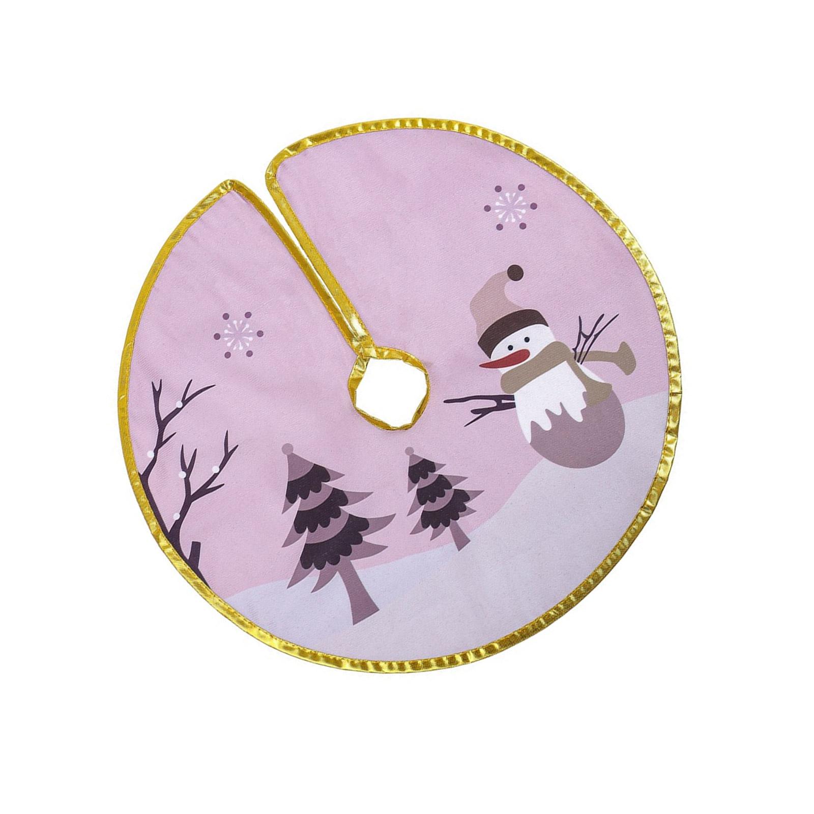 Christmas Tree Skirt with Shimmering Gold Edged Detail Durable Gold Edged Christmas Tree Skirt for Festival
