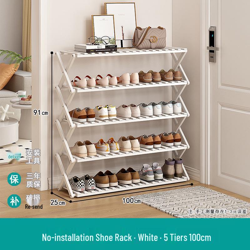 Compact Foldable Shoe Rack: Multi-Layer, No-Install, Space-Saving Storage for Indoor Entrances.