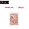 1000-Pack Gold & Silver Flat-Bottomed Steel Beads: Japanese Mini DIY Nail Art Rivets