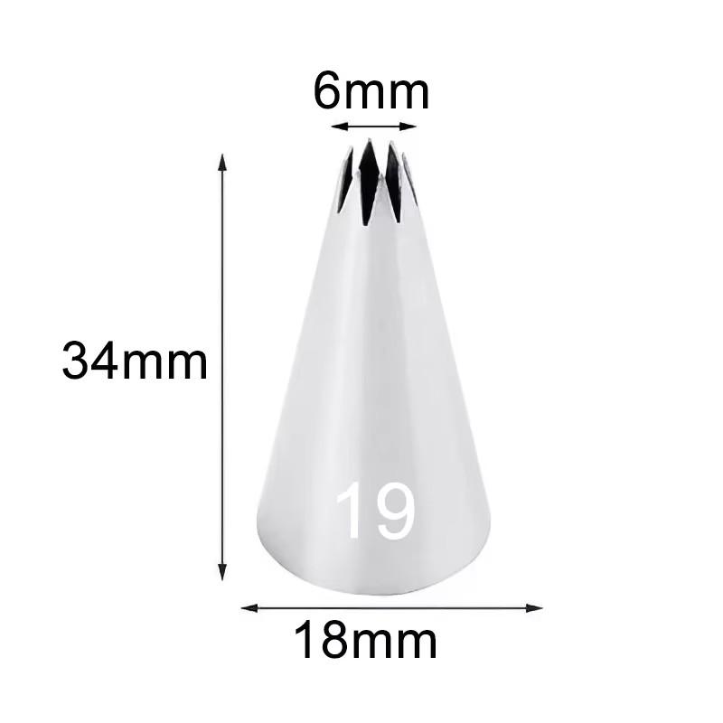 

BCMJHWT 19# 20# 21# Open Star Flower Pastry Cake Icing Piping Pastry Nozzles Cake Cream Decoration Tip Cupcake Fondant Decor