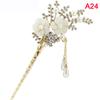 Vintage Chinese Style Hair Stick, 1 Piece Metal Hairpin With Rhinestone Decoration